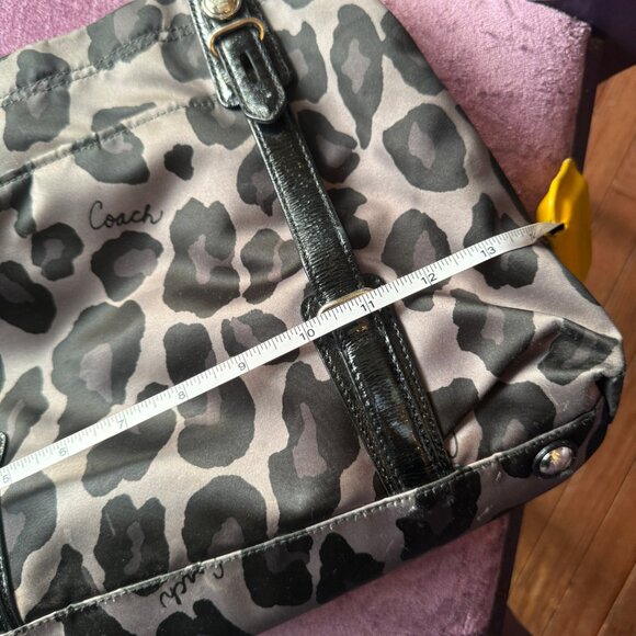 Mia Ocelot Leopard Print Sateen Shoulder Bag Satchel - Picture 5 of 12